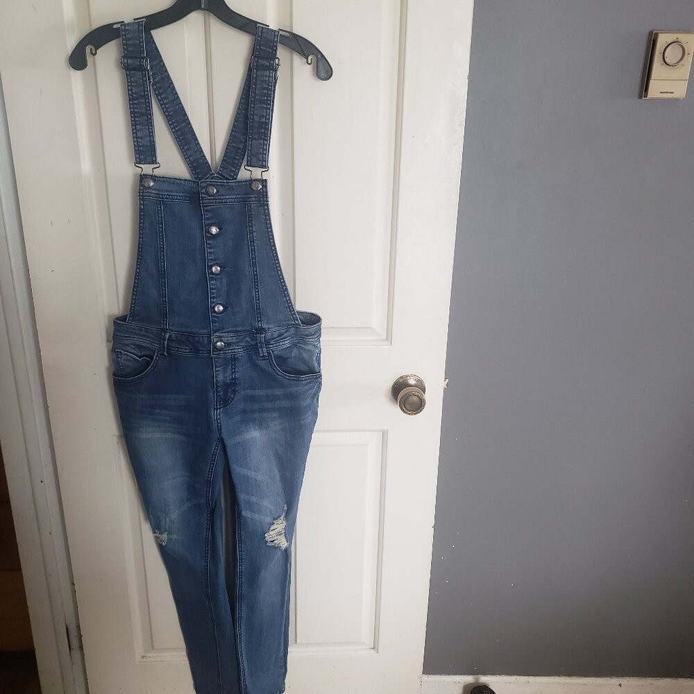 Material Girl Straight Leg Coveralls. Size M
